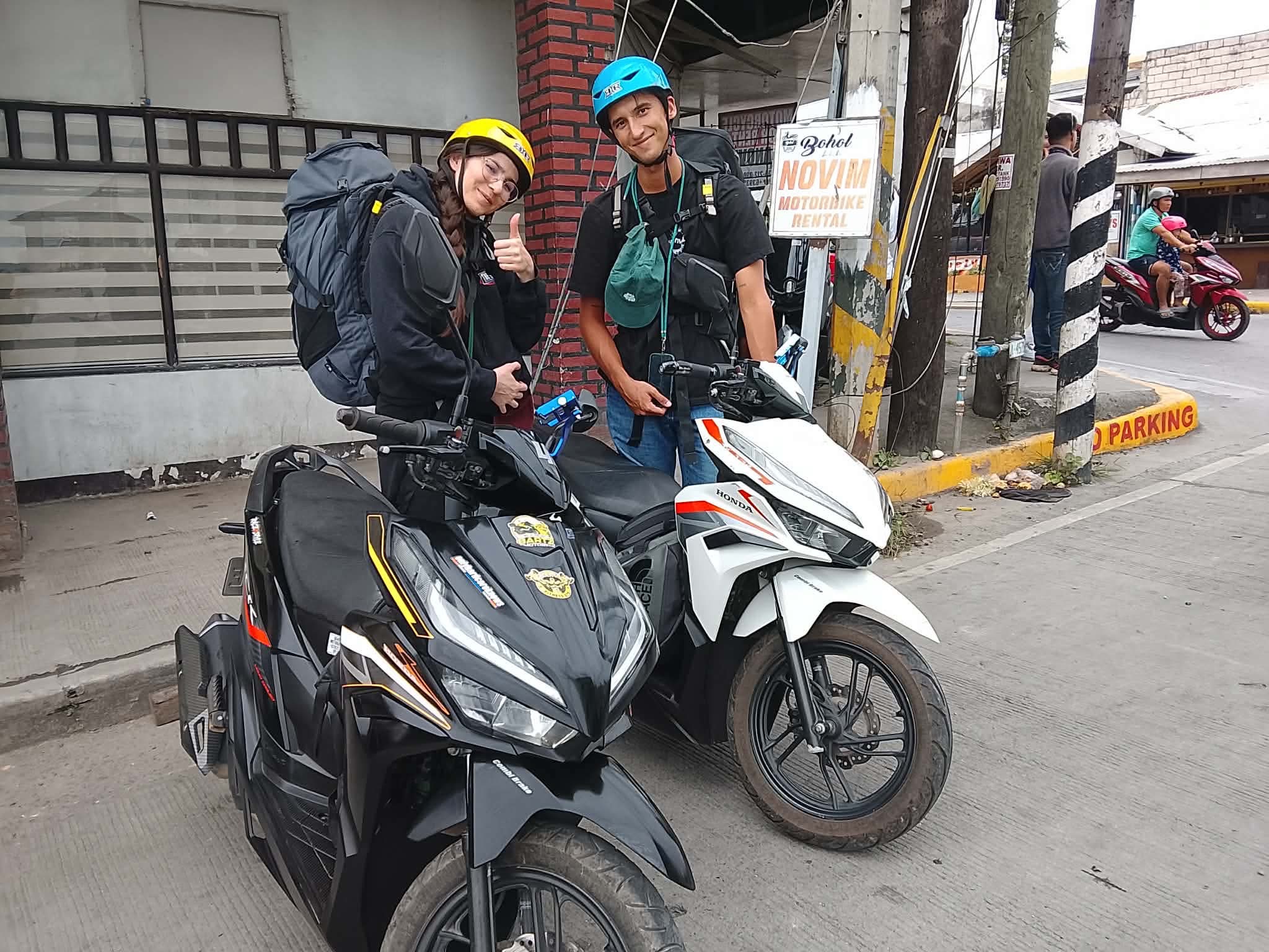 Happy Couple with our Motorcycle Rental